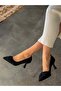 Black Suede (Crossbow) Bow Detail Women's Stiletto - 5