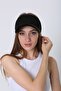 Black Lycra Tennis Visor Women's Hat - 2