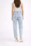 Mom Fit Jean Snow Blue High Waist Women's Denim Pants - 3