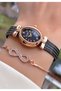 Rose Black Color Steel Cord Women's Wristwatch - Bracelet - 5