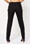 Women Slim Fit Solid Chino Pants, Black - 4