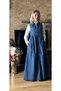 Women's Sleeveless Buttoned Pocket Denim Gilet Dress – Seasonal Denim Full Length Buttoned