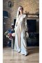Women's Seersucker Tie-Up Blouse and Flowy Pants Two-Piece Set - 5