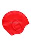 Swimming Cap Red Swimming Cap with Silicone Ears - 2