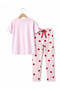 Girls’ Pajama Set – Toucan Graphic T-Shirt & Heart Print Pants - 4