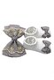 - Aaliyah Socks & Cute Ribbon Big Bow Headband Set - Grey - 2