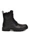 Black Fleece-Lined Zippered Men's Worker Boots