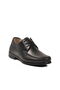 Black Genuine Leather Lace-Up Men's Casual Shoes - 3