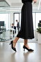 Black Wrinkled Women's High Heel Shoes - 3