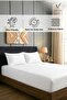 3-Piece Striped Fitted White Bed Sheet Set with 2 Pillowcases, Soft Breathable Bedding - 4