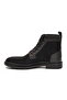 Black Suede Genuine Leather Lace-Up Men's Classic Boots - 4