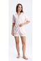 Women's Floral Print Short Sleeve and Shirt Collar Shorts Pajama Set - 3