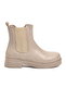 Beige Fleece Women's Chelsea Boots - 2