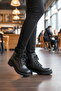 Black Fleece-Lined Non-Slip Women's Worker Boots - 3