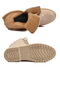 Beige Fur Laced Zippered Women's Heeled Boots - 5