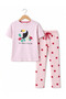 Girls’ Pajama Set – Toucan Graphic T-Shirt & Heart Print Pants - 2