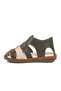 Khaki Beige Velcro Boys Sandals Shoes - 2