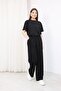 Women's Modal Fabric Crew Neck Short Sleeve Bottom Top Set - 5