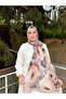 Women's Beige Rose Patterned Anti-Sweat Soft Natural Bamboo Shawl