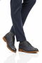 Navy Blue Nubuck Genuine Leather Men's Casual Shoes