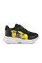 Black Yellow Mesh Velcro Unisex Children's Sports Shoes