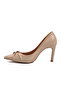 Beige Women's Heeled Shoes - 4