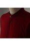 Ensar Shirt Anti-Sweat 100% Cotton Flared Linen Hidden Placket Long Sleeve Metal Snap Fasteners Claret Red Color - 3