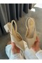 Beige Suede (Terry) Women's Ballet Flats - 2