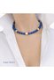 Luna Yonca Detailed Lava Stone Choker Natural Stone Necklace - 2