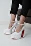 Rigelssss White Patent Leather Double Platform Special Design Women's Shoes - 3