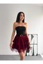 Women's Lace Guipure Lace Layered Mini Skirt – Pack of Belt Imported K Crepe Fabric Zippered Stylish Casual Skirt - 6