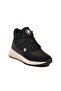 Black and White Lace-Up Unisex Sneaker Boots - 3