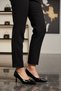 Black Patent Leather Women's Heeled Shoes - 3