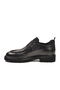 Black Genuine Leather Men's Casual Shoes - 2