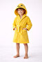 Hooded Baby Kids Bathrobe with Cute Yellow Chick Figure - 2