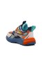Navy Blue Green Velcro Boys' Sports Shoes - 4