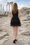 Women's Lace Guipure Lace Layered Mini Skirt – Pack of Belt Imported K Crepe Fabric Zippered Stylish Casual Skirt - 3