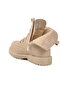 Beige Fleece Lined Lace up Zippered Girls' Boots - 4