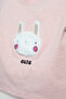 Rabbit Figured T-Shirt Shorts 2-Piece Set - 4