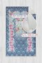 Rose Motif Digital Print Pcs Non-Slip Sole Washable Prayer Rug - 2