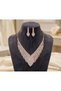 Completely Set with Stones Necklace and Earring Set