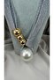 Large Pearl Detailed Multi Chain Modern Design Women's Necklace - 2