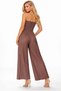 Women's Elegant Pleated Wide-Leg Jumpsuit with Button Detail – Sleeveless Formal - 2