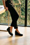 Matiz Black Perforated Genuine Calf Leather Leather Si Round Toe Wedge Heel Casual Shoes - 3