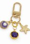 Amethyst Stone Starfish and Oyster Charm Keychain |   Bag Ornament Car Mirror Ornament - 4