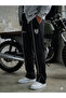 1998 Embroidered Stripe Detail Loose Tracksuit Black