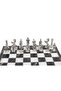 Luxury Metal Chess Set Chrome Plated Ottoman Vs Byzantine Armies – Black Marble Patterned Board 20 cm - 7