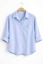 Women's 5-Pack Black White Claret Red Blue Mint Green Cotton Pcs Oversized Linen Cotton Pcs Single Pocketed Casual Shirts - 4