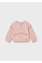 Baby Girl Zippered Combed Cotton Cardigan Pink