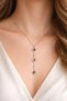 Silver Color Crushed Chain Moon Star Ye Model New Season Steel Necklace